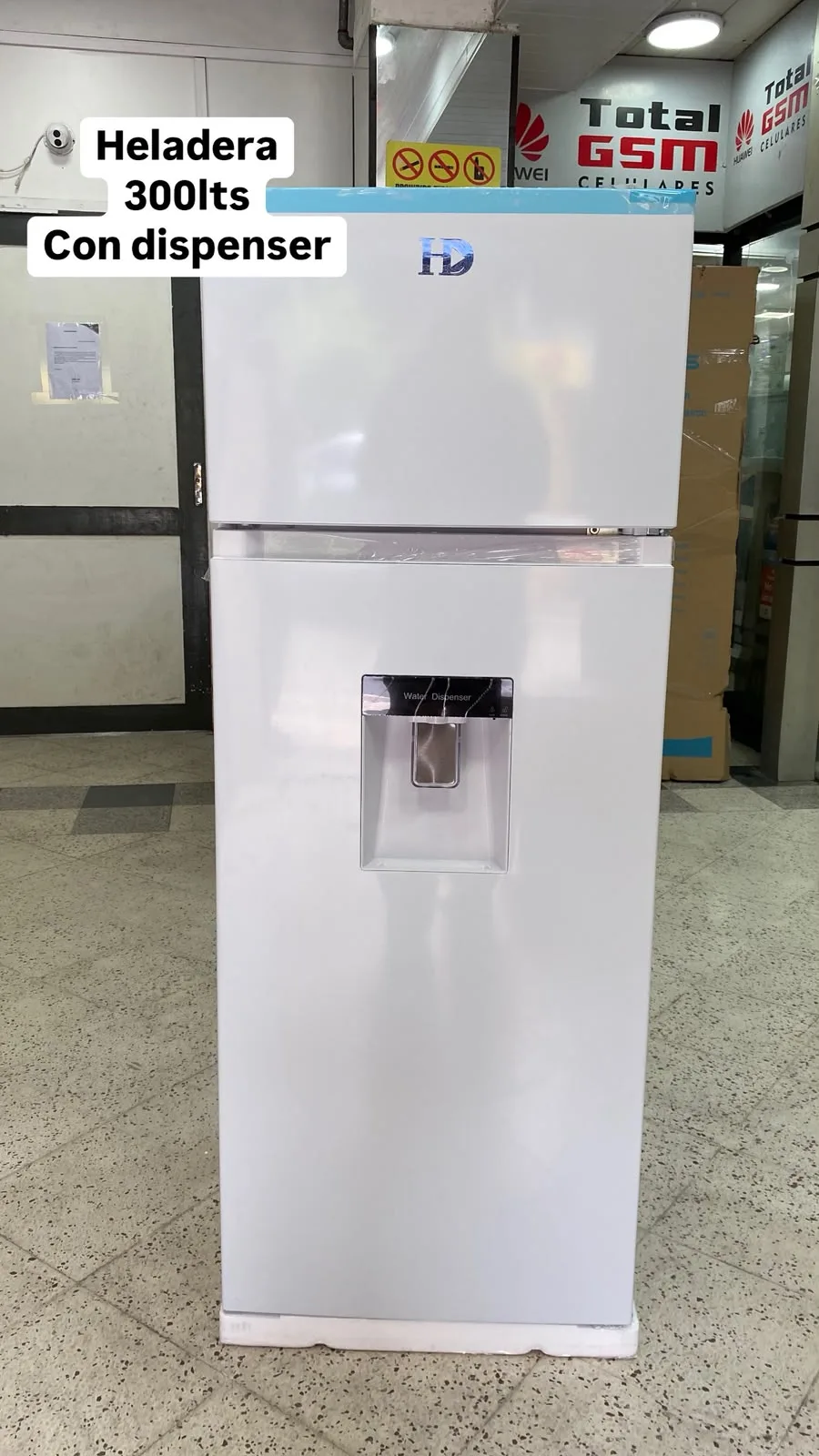 HD PLAY Heladera 300L HD-215 CON DISPENSER Blanco