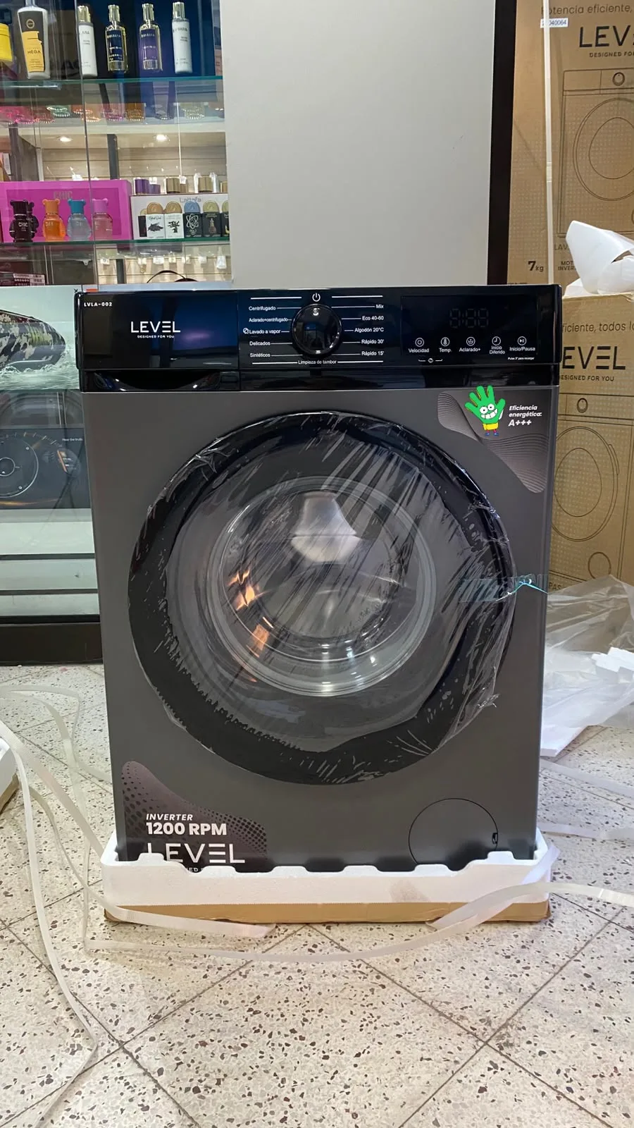 Level Lavarropas 8KG INVERTER CARGA FRONTAL SILVER EX LV-003