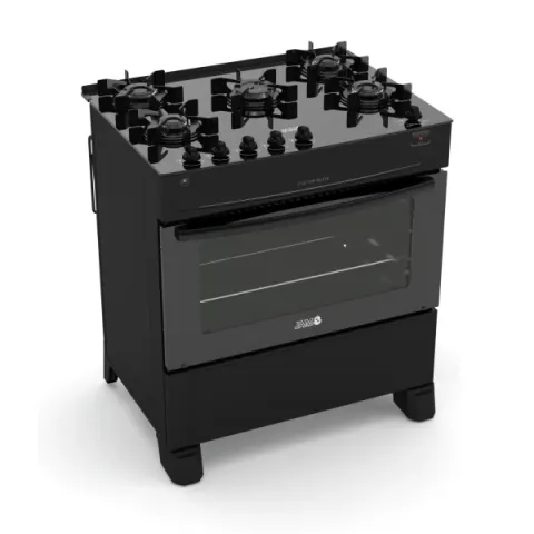 Jam Cocina A GAS EVA TOP GLASS CON LUZ EN EL Horno 5HB Negro