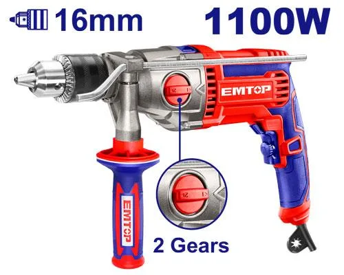 Emtop TALADRO PERCUTOR 16MM 1100W ELECTRICO